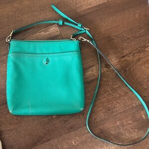 kate spade Teal Pebbled Leather Crossbody Bag